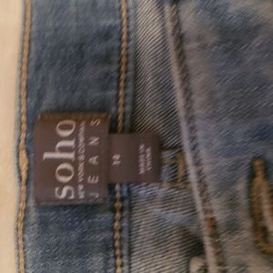 Light Denim Shredded Shorts Women